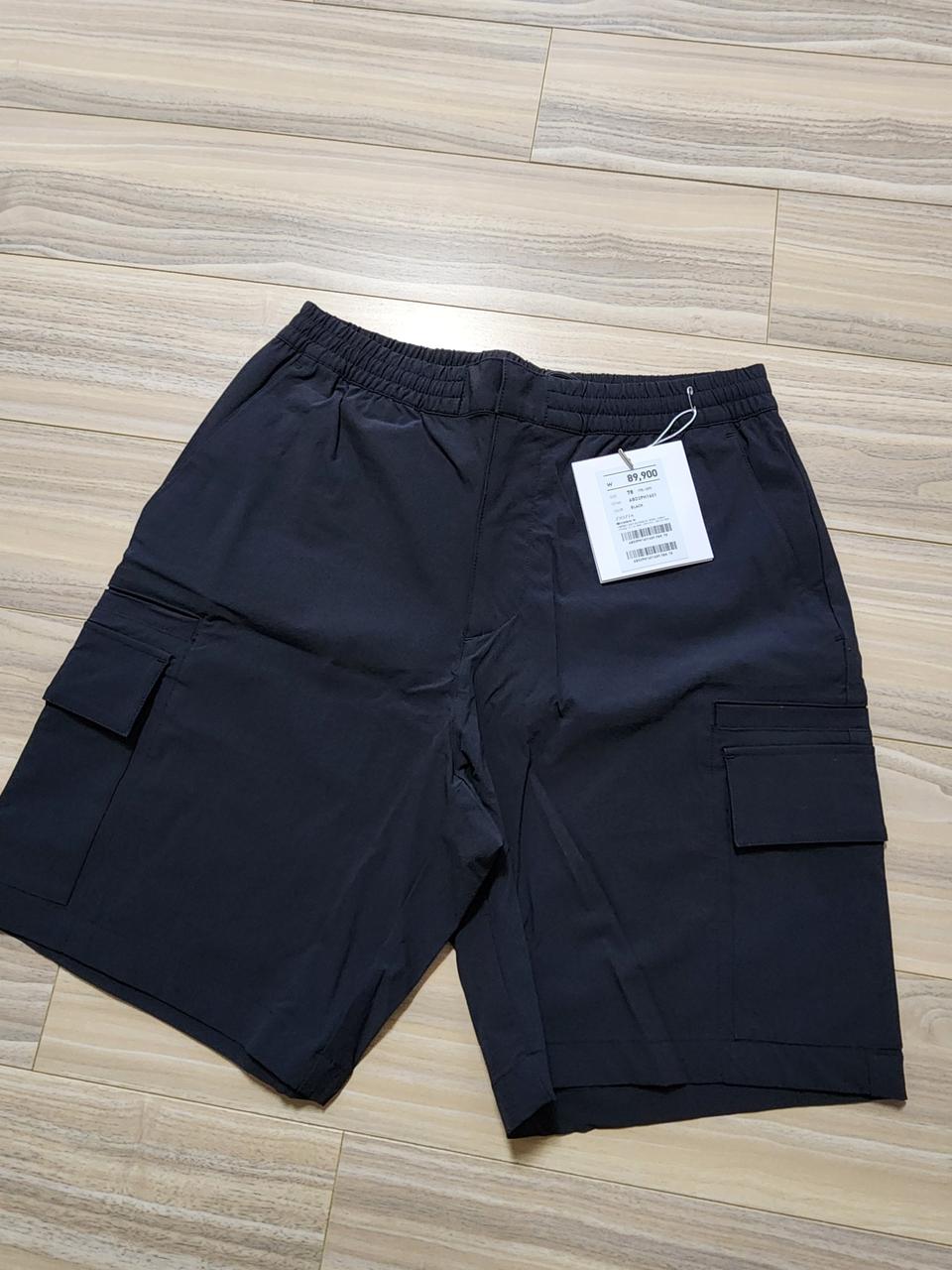 지오지아나일론우븐스판반바지쇼츠블랙