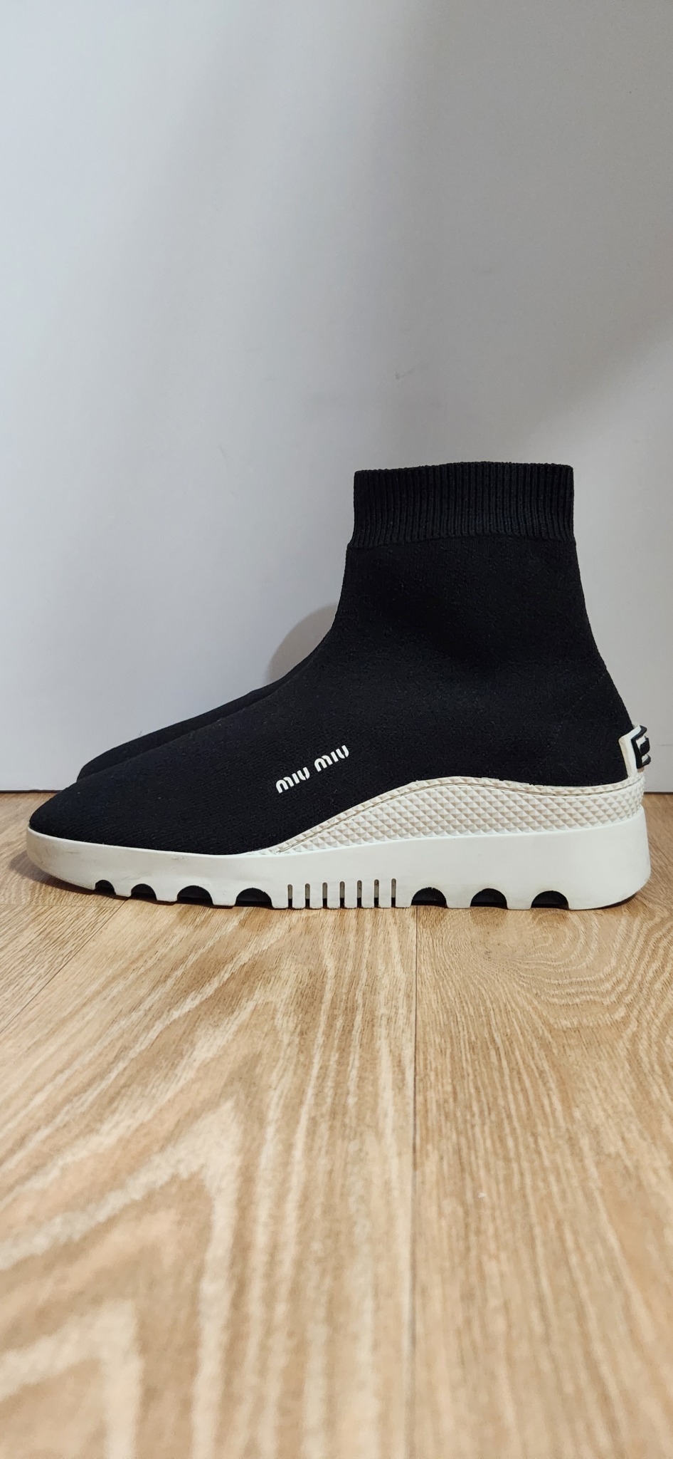 (37/240mm)미우미우신발 니트삭스 스니커즈