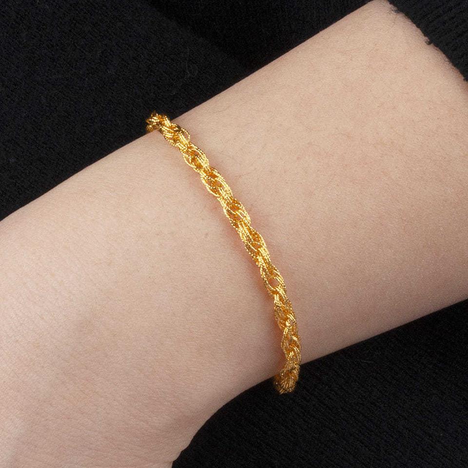 24k 트의스트 체인 순금팔찌