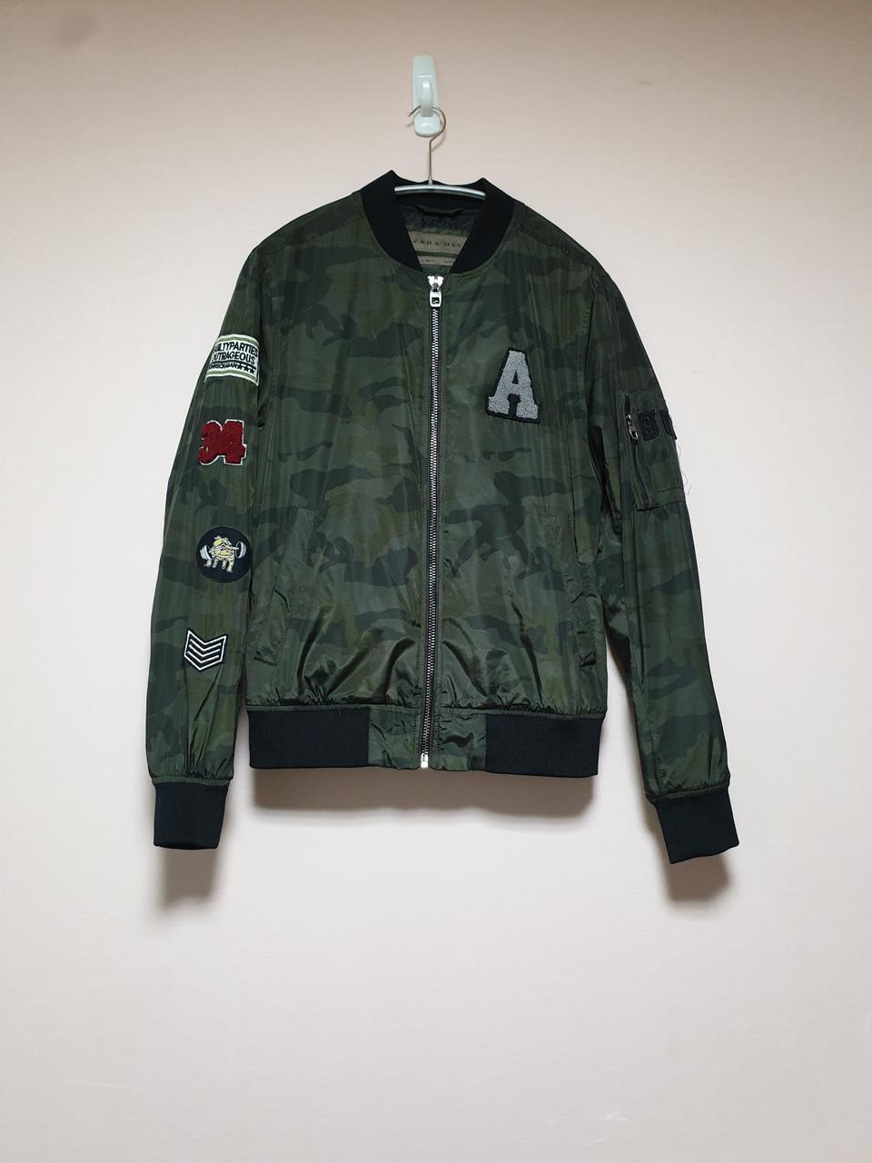 자라 맨 밀리터리 블루종