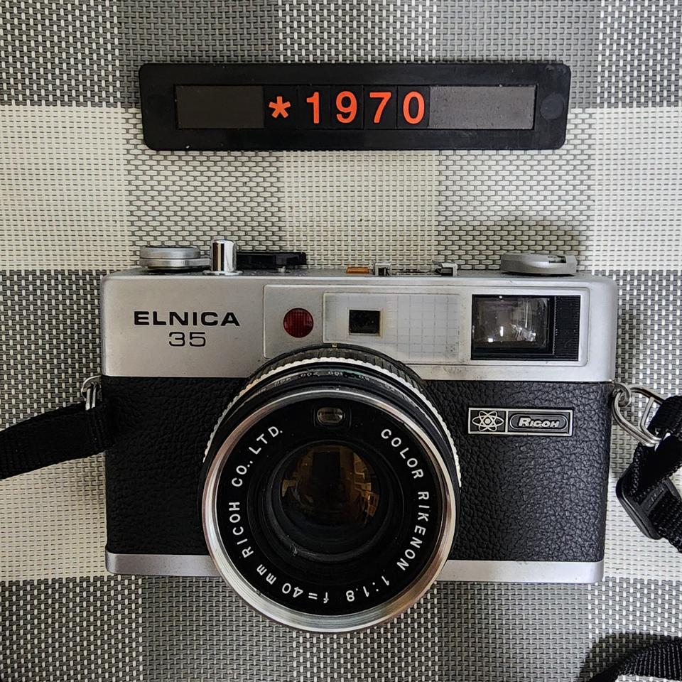 리코 엘리카 35 필름카메라 실버바디