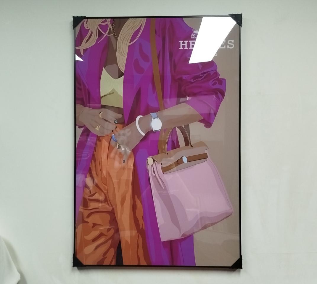 에르메스 가방든여인 디올 미키마우스 그림 액자 인테리어소품 명품 그림액자