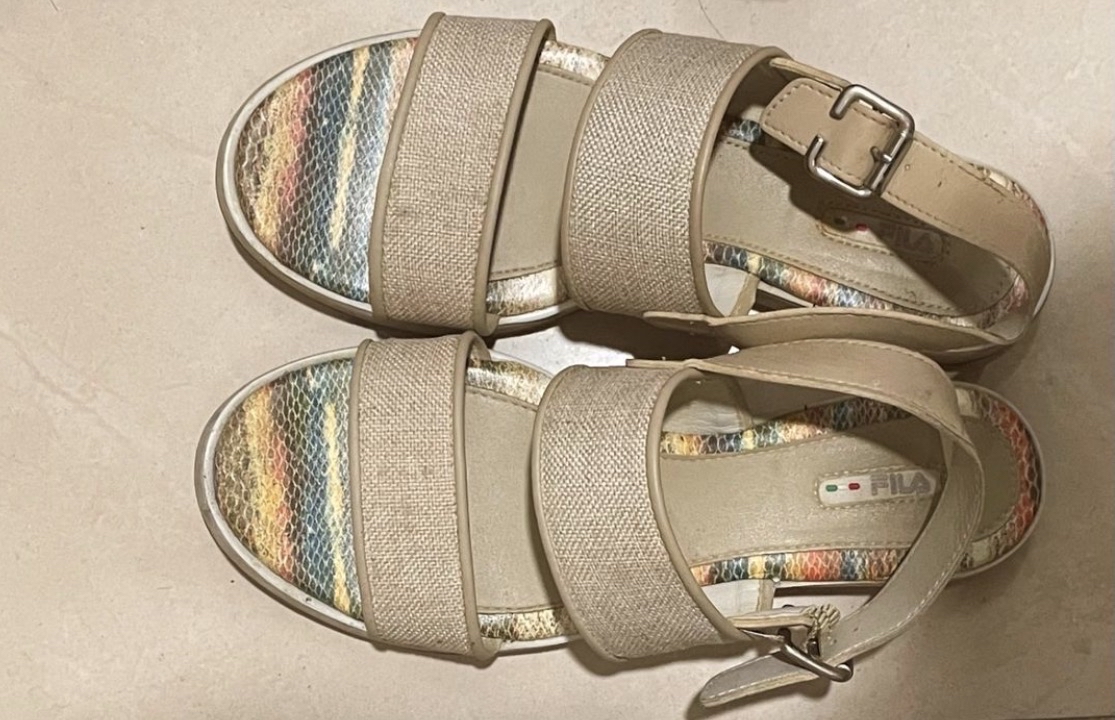 FILA 휠라 정품 여성 샌들 베이지 멀티 스트랩