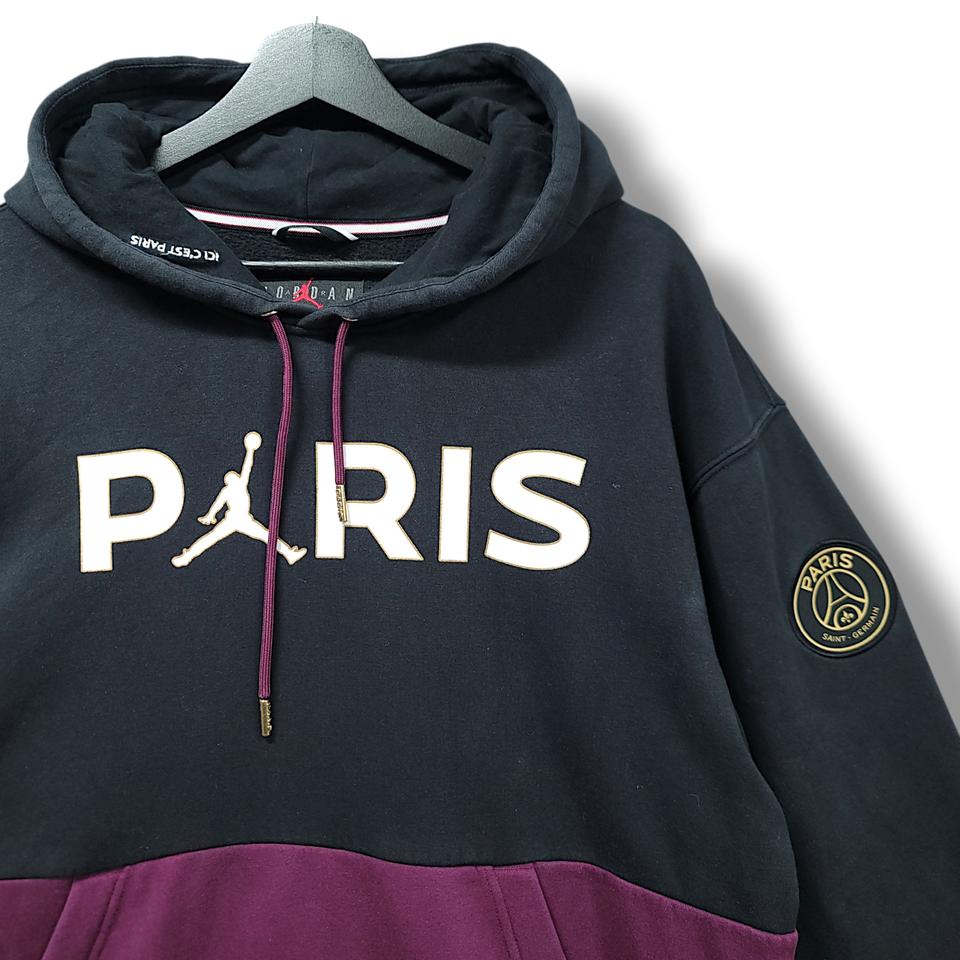 [XL] 조던 파리생제르맹 PSG 워터마크 기모 풀오버 후드티셔츠