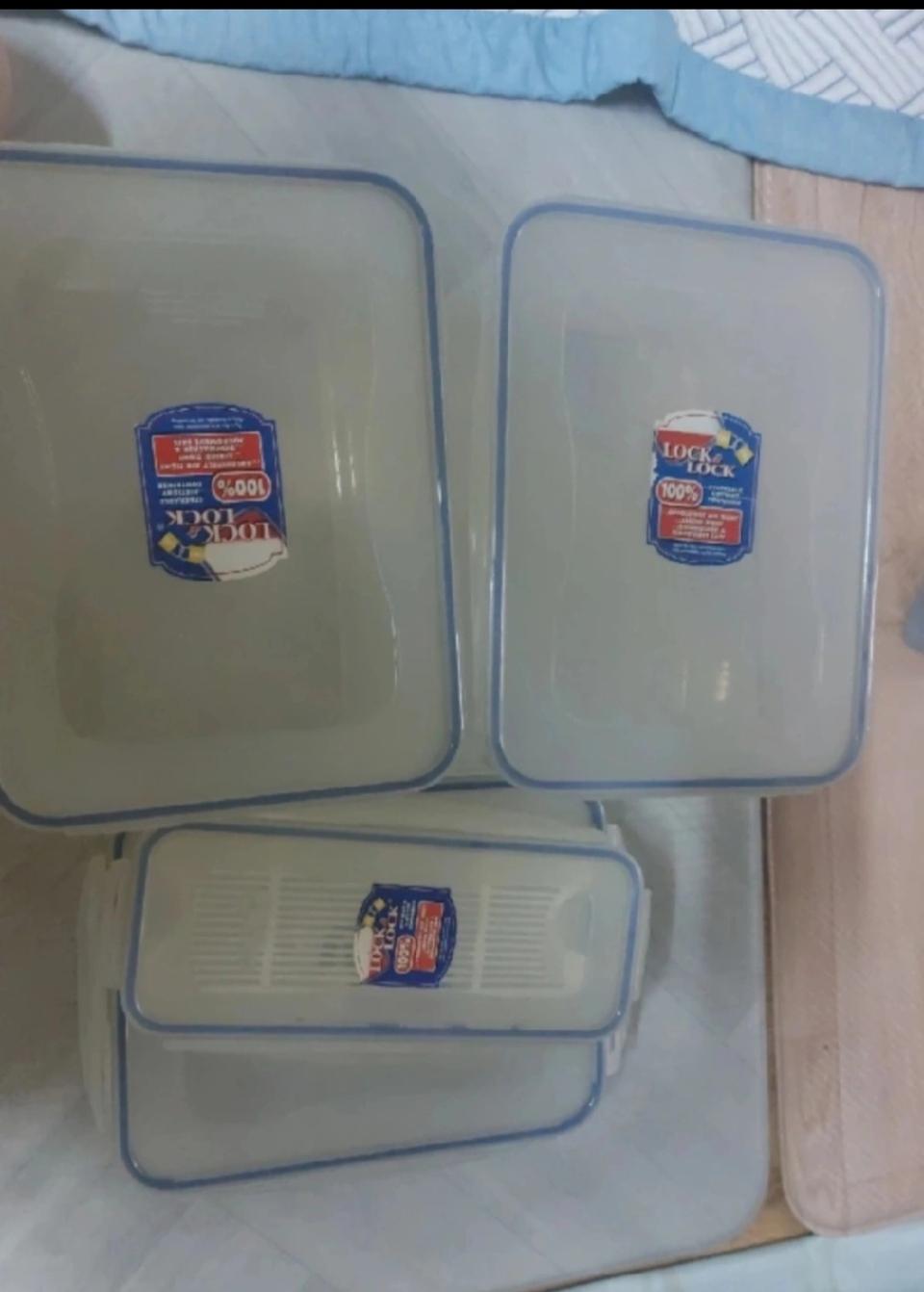 락앤락 밀폐용기 특대.대.수저통세트.