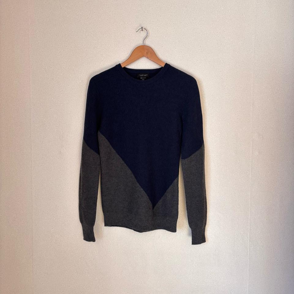 질스튜어트 S 슬림 실루엣 투톤 그레이 니트 입체적인 디테일