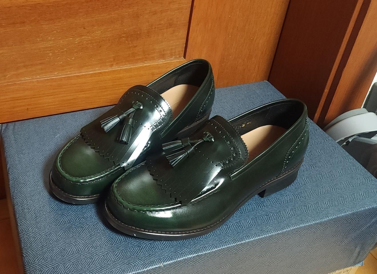 헤리티지 케이 국산 소가죽 260 265 테슬 로퍼 구두