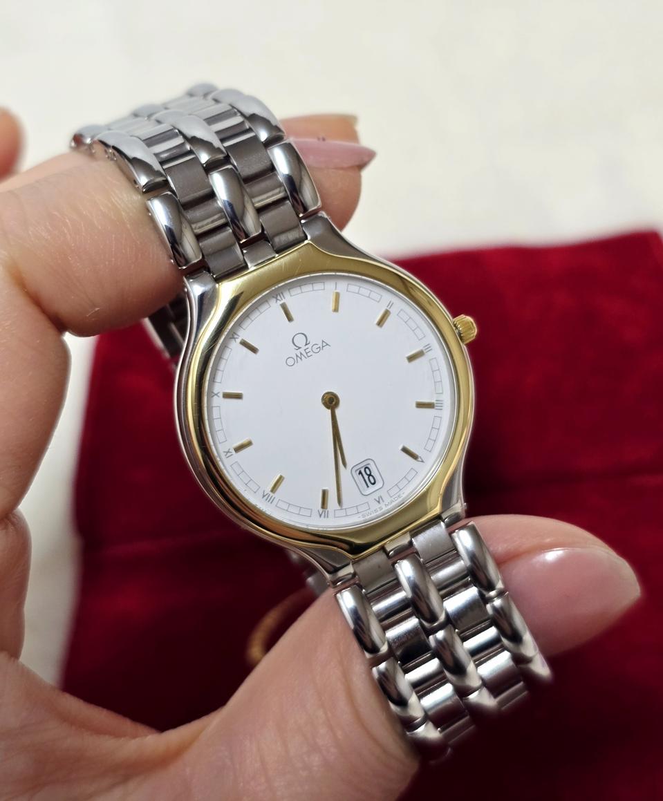 오메가드빌18k골드금시계명품시계 절품 31mm남여공용