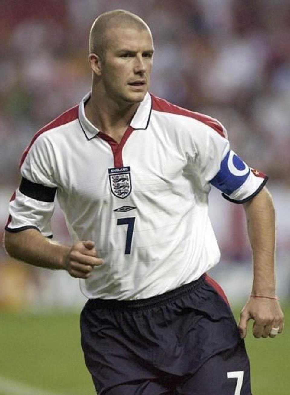 [S] 엄브로 잉글랜드 국대 04-06 홈 베컴 마킹 유니폼