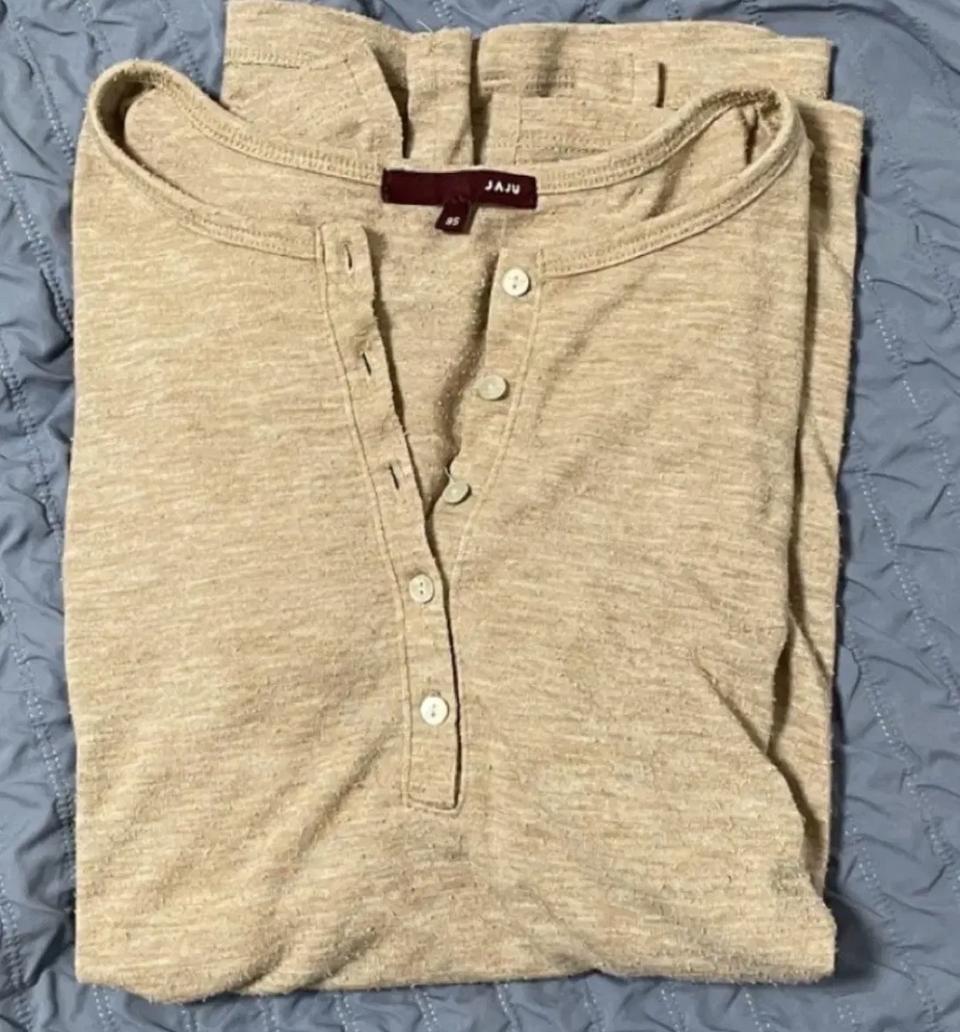 JAJU 헨리넥 긴팔 티셔츠