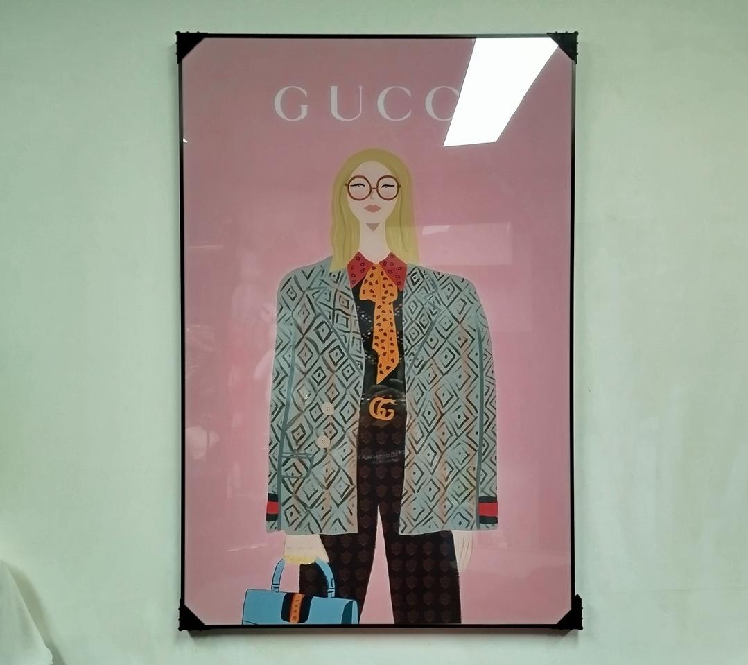 구찌 가방 신발 구두 안경 여인 꽃 대형 그림 액자 팝아트 인테리어소품