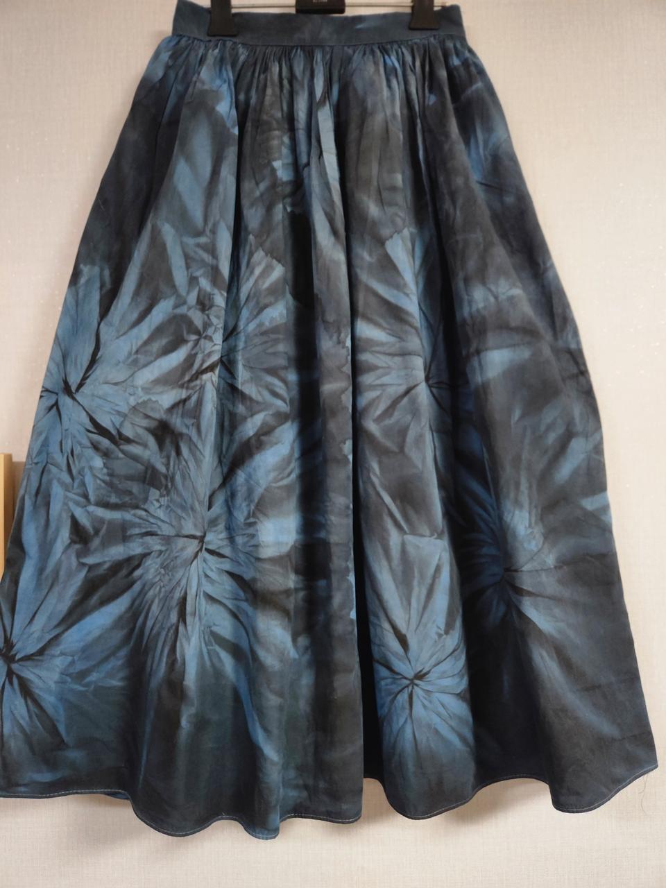 새것)천연염색 코튼롱스커트 66