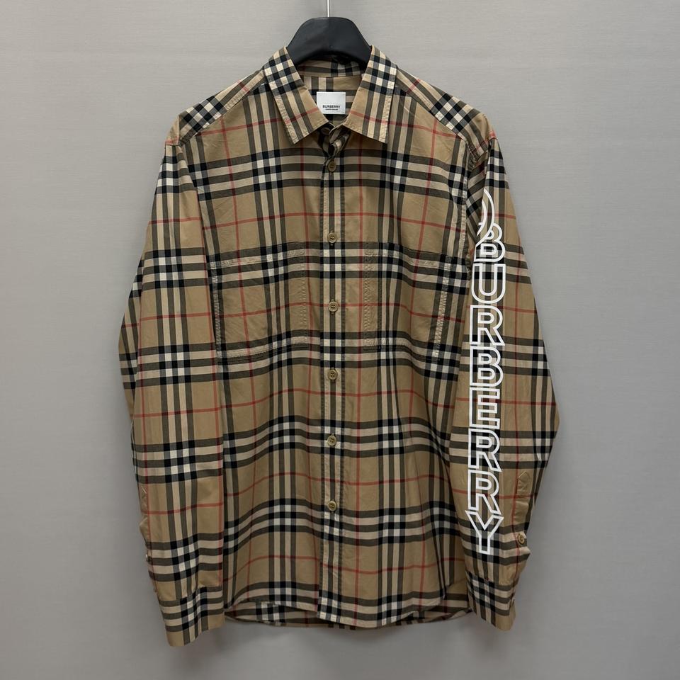 버버리 CAMERSON 로고 프린트 포플린 셔츠 ( 100 ) 