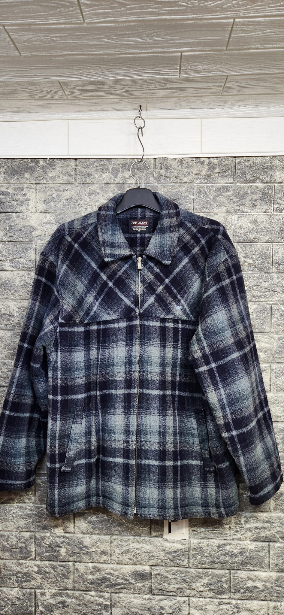 LEE 체크무늬 플리스자켓 105