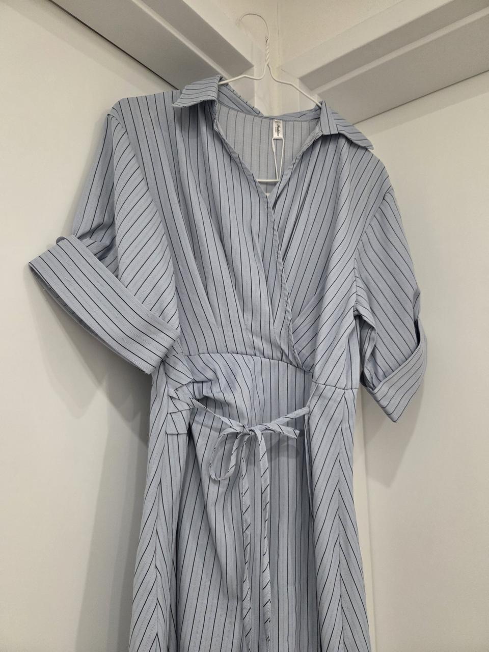 새상품 하늘색 스트라이프 원피스