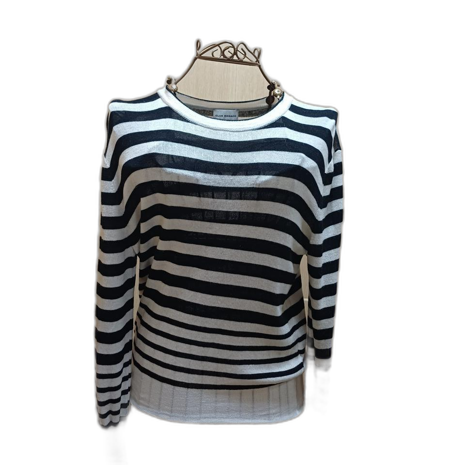 한섬 클럽모나코 캐시미어 혼방 스트라이프 니트 S size