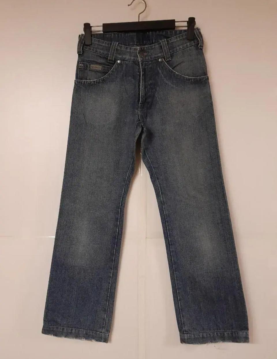 30)켈빈클라인 가죽패치 워싱 데님 생지 일자청바지