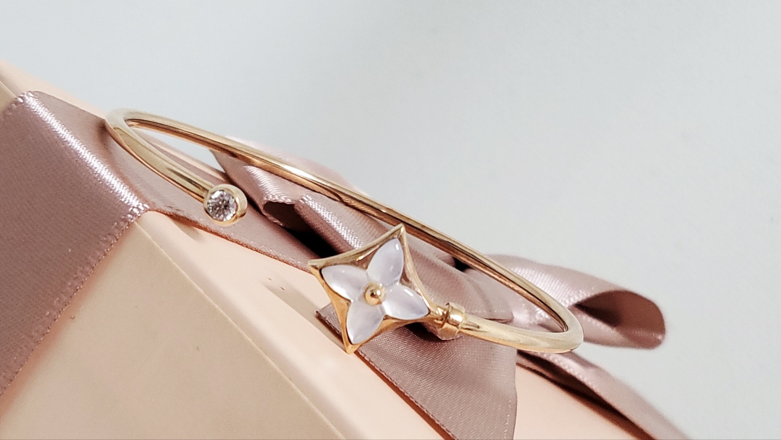 14k화이트자개 팔찌 16~17호