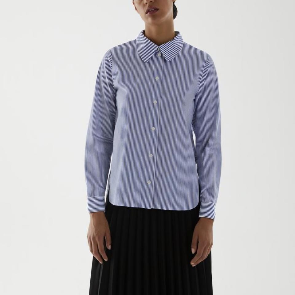 코스 스트라이프 코튼 셔츠 / 여성 셔츠/ 여자 셔츠