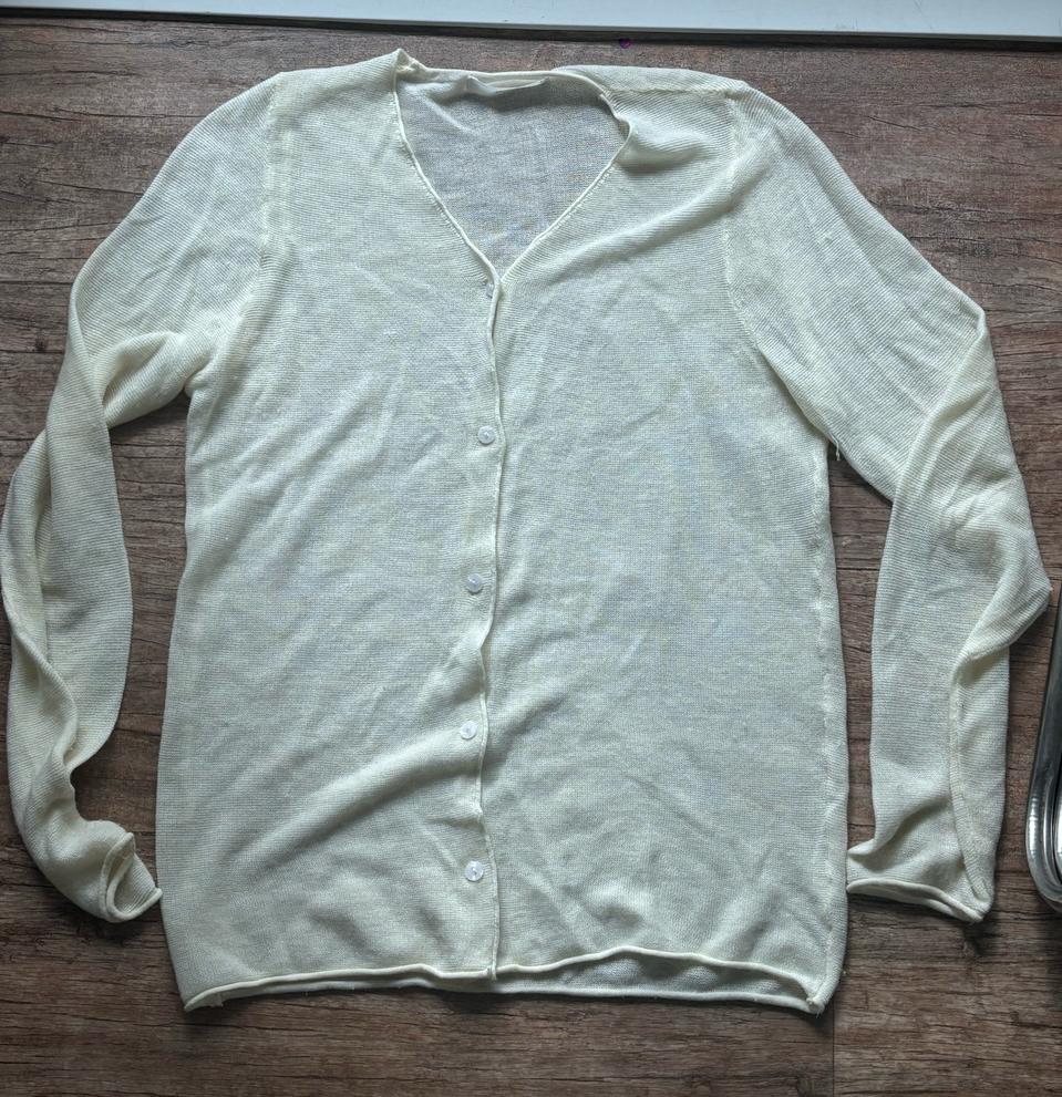 얇은니트 긴팔옷 아이보리 브이넥 가디건겸 여자 니트 봄옷 데일리룩