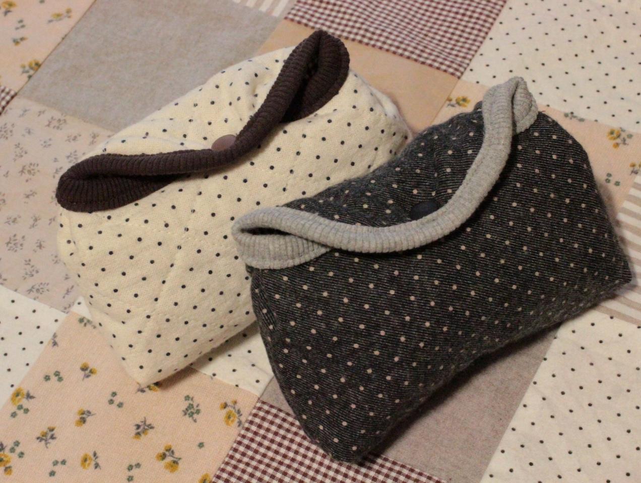 핸드메이드 도트 시보리 파우치