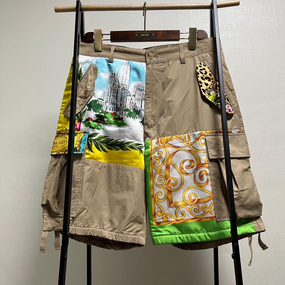 정품 48) 모스키노 믹스 프린트 판넬 카고 팬츠