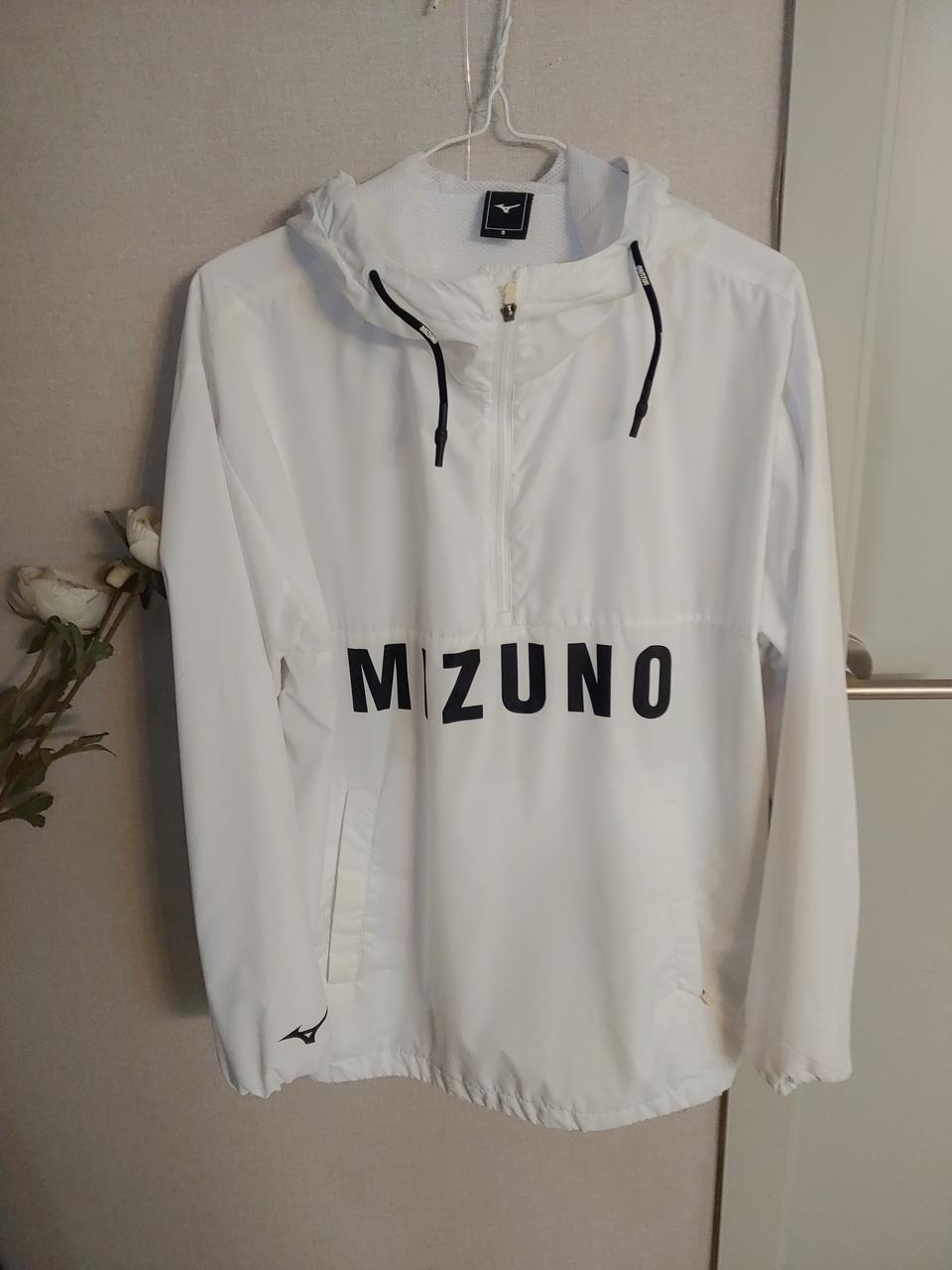 MIZUNO 미즈노 흰색 아노락 바람막이 S  100