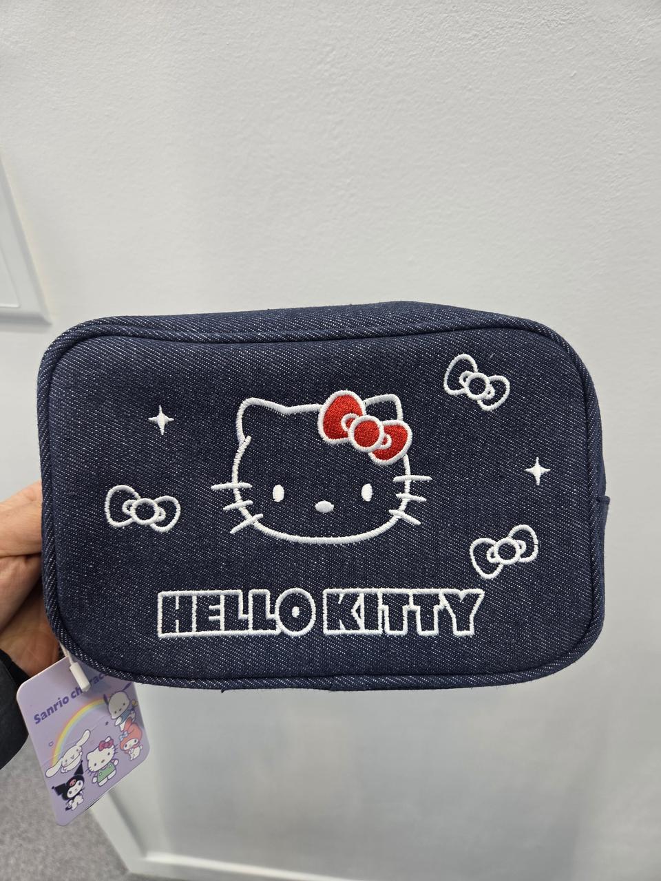 헬로키티 데님 파우치