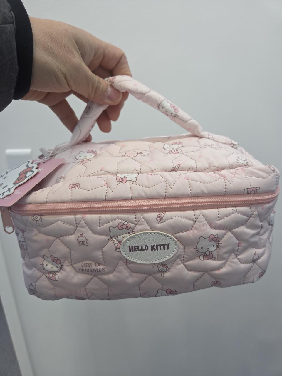 헬로키티 퀼팅 파우치 핑크
