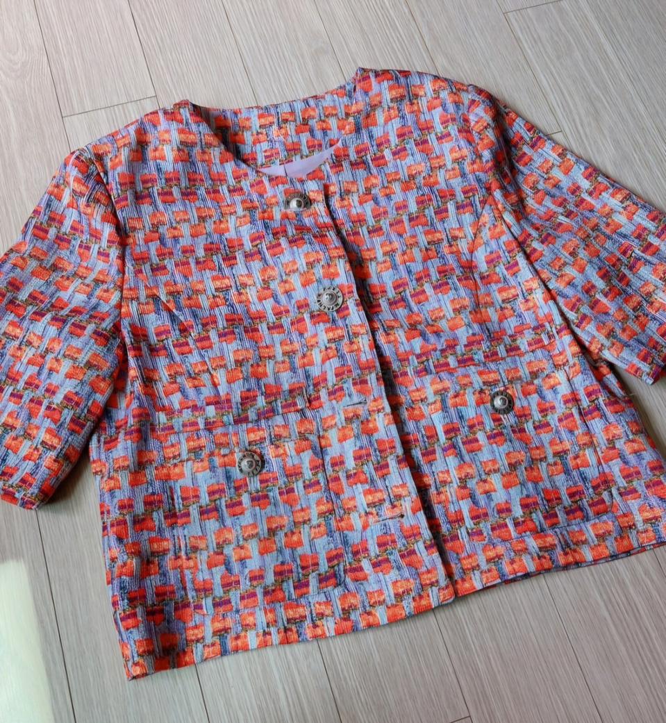 수입 트위드 반팔 자켓