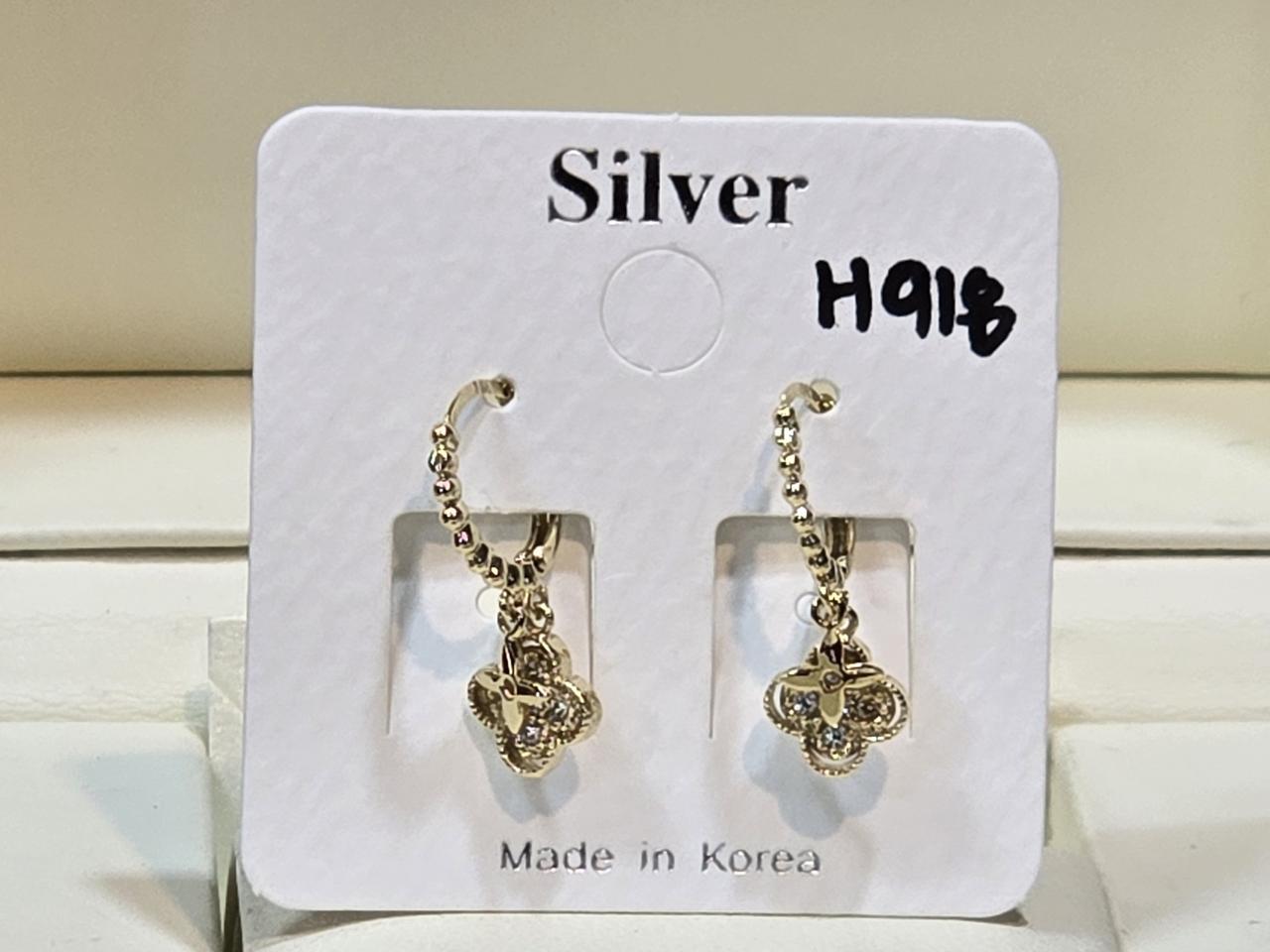 큐빅셋팅 원터치 귀걸이