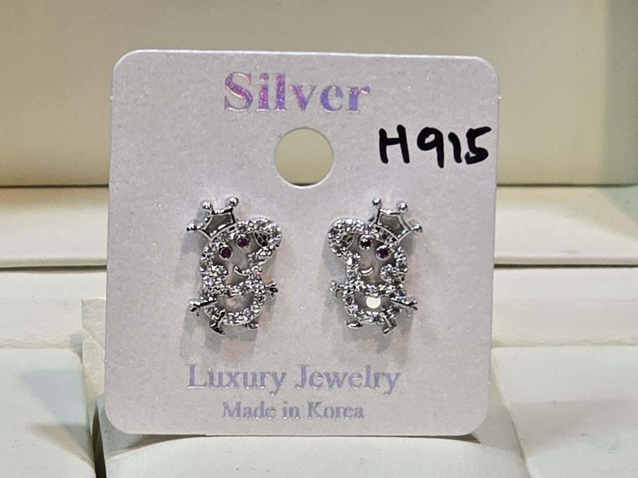 925은침 복돼지 귀걸이