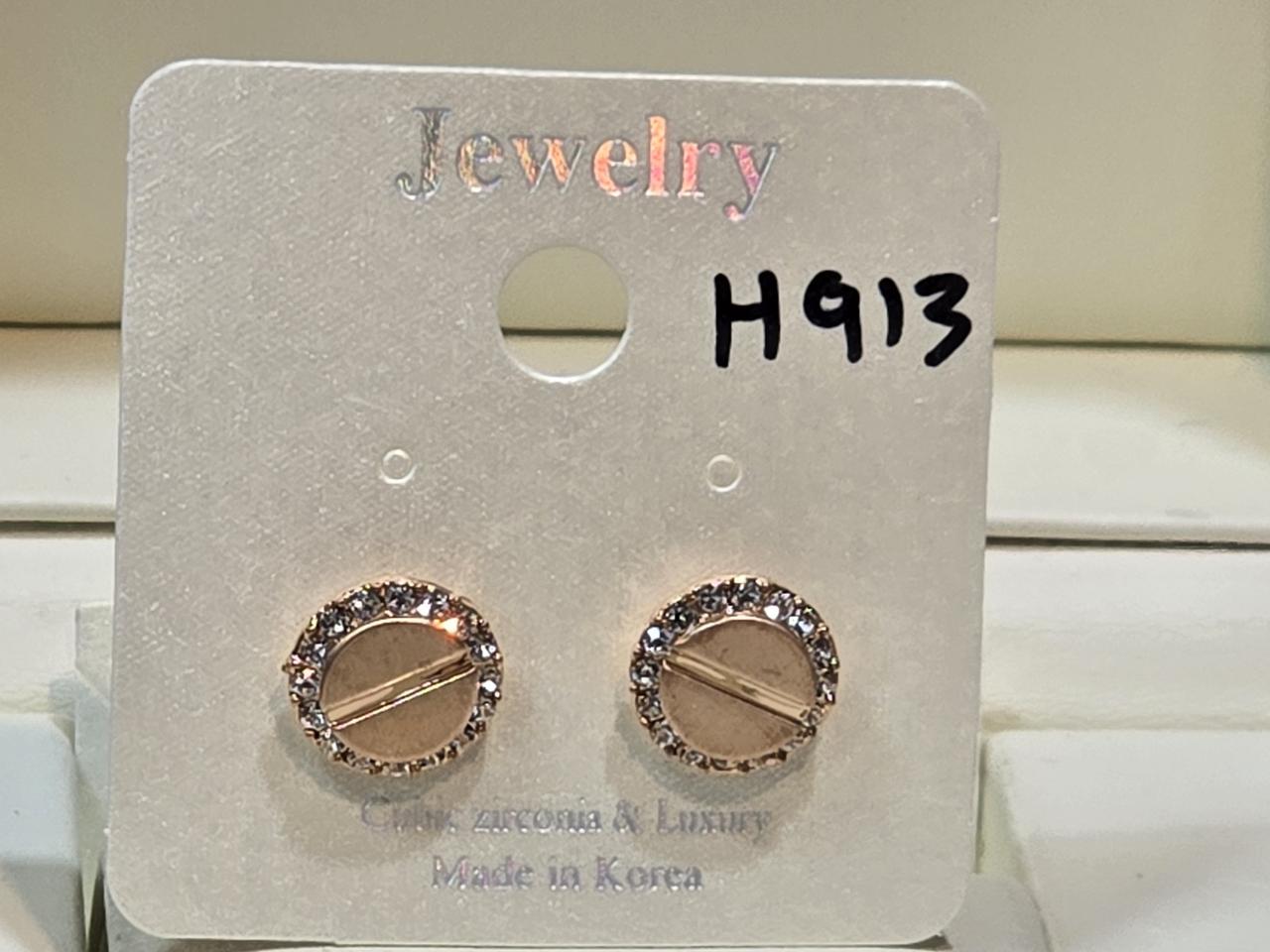 큐빅셋팅 925은침 귀걸이