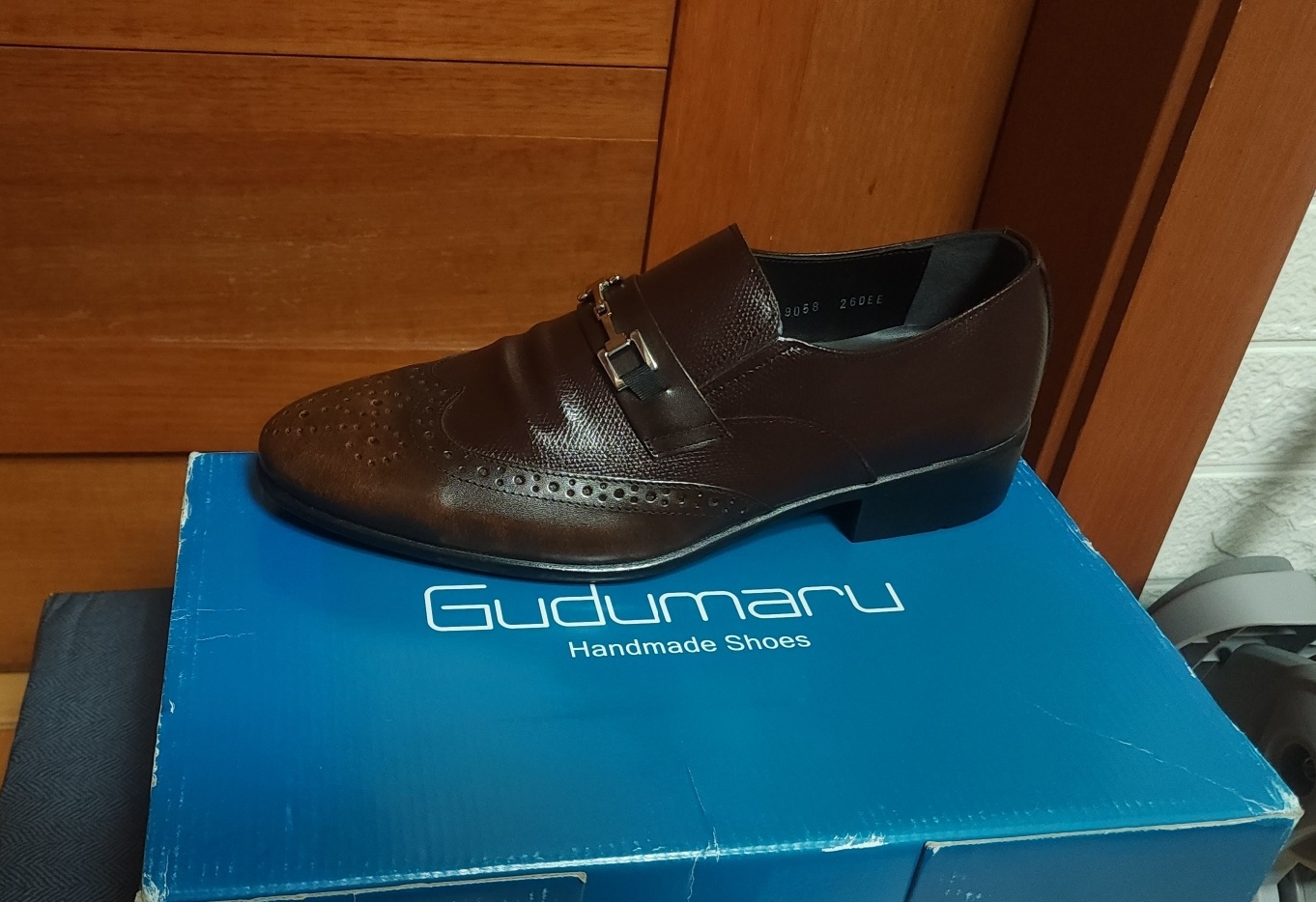 구두마루 국산 천연 가죽 소가죽 구두 260 새상품