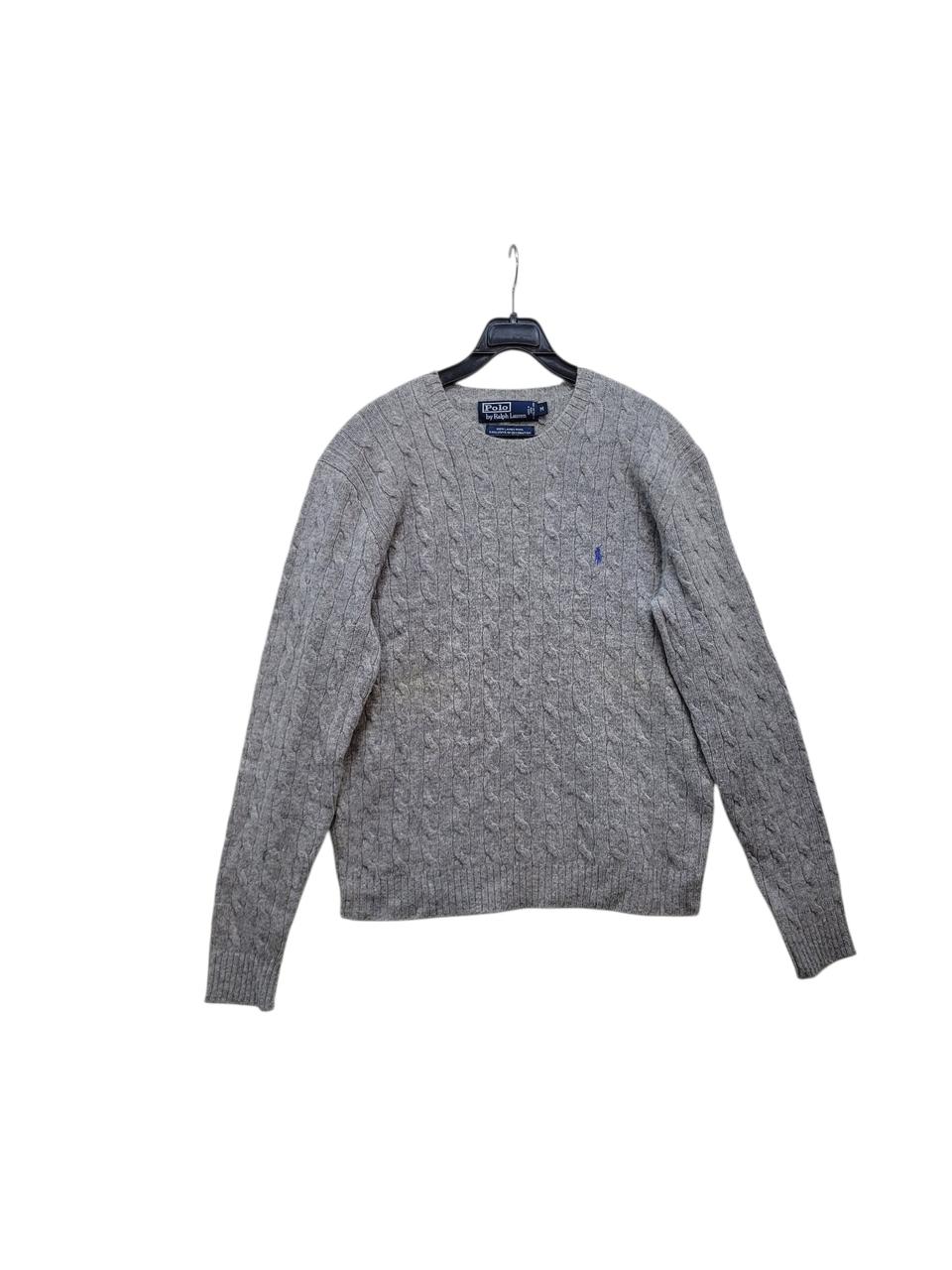 폴로랄프로렌 정품 울캐시미어 혼방 케이블 네이비 라운드