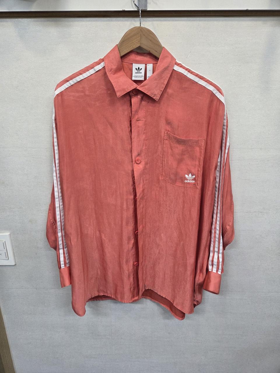 아디다스 여성 사틴 버튼 셔츠긴팔 s