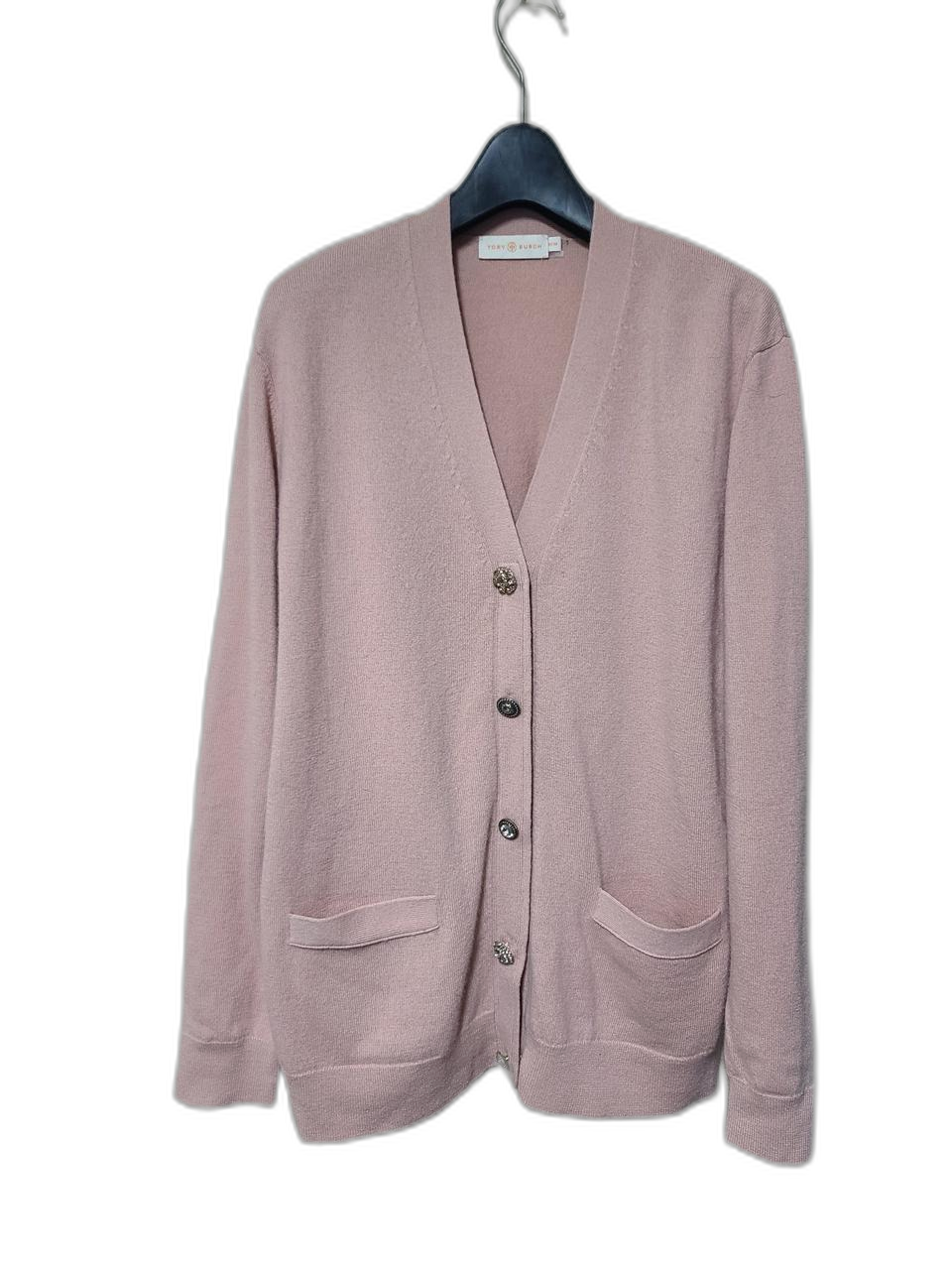 토리버치 쥬엘버튼 메리노울 가디건