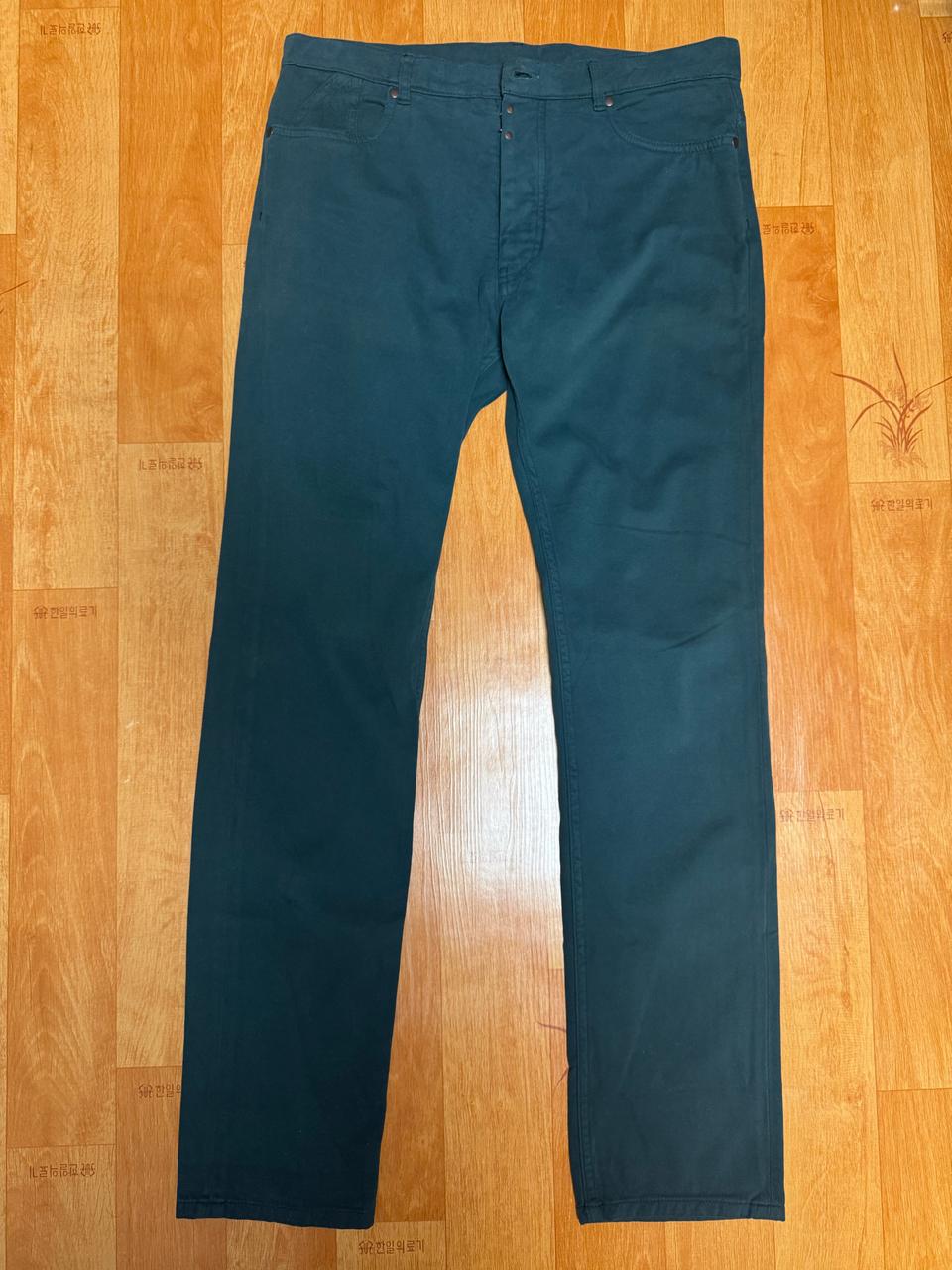 [48] 프랑스구매 마르지엘라 그린 코튼 캐시미어 팬츠