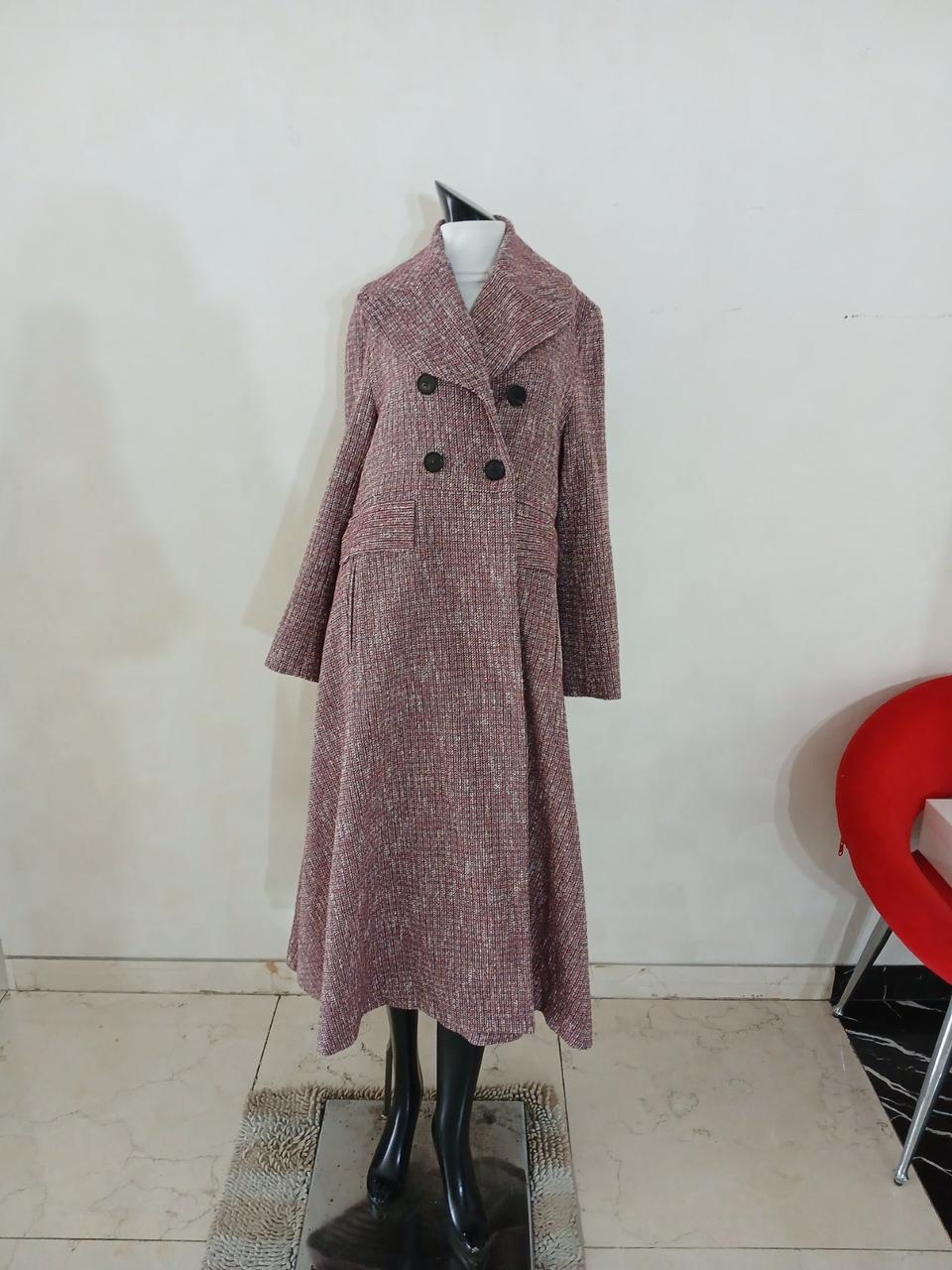 (새상품) GEMMABELLA 젬마벨라 트위드 롱코트 66