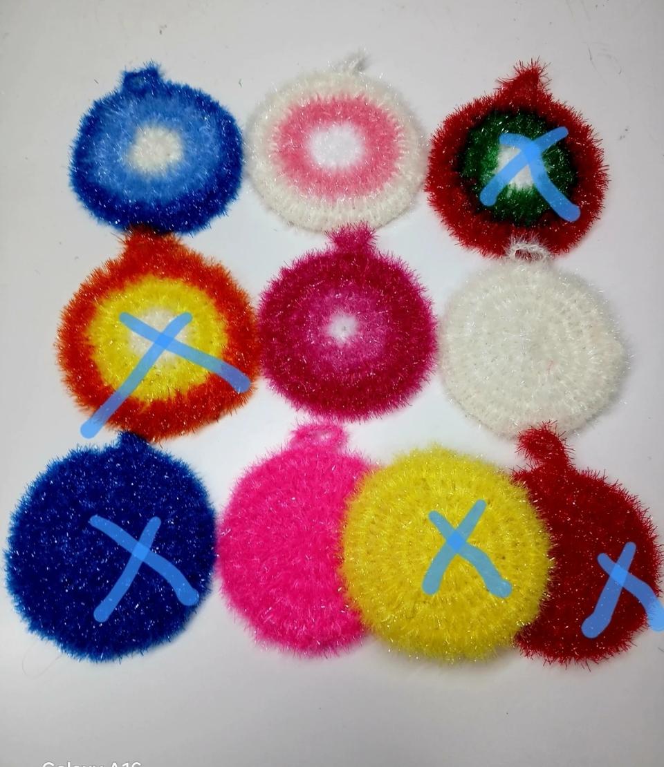 핸드메이드 수세미 10개