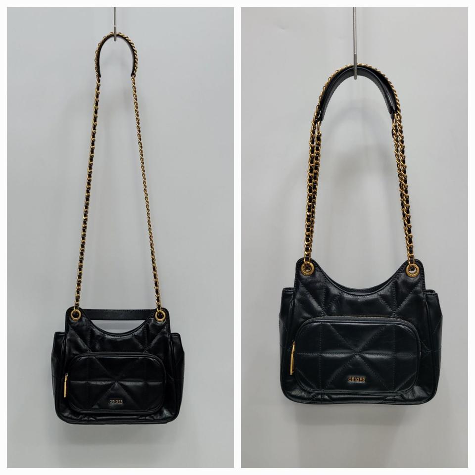 GEIGER 가이거 퀼팅 레드 체인 투웨이백 / 블랙