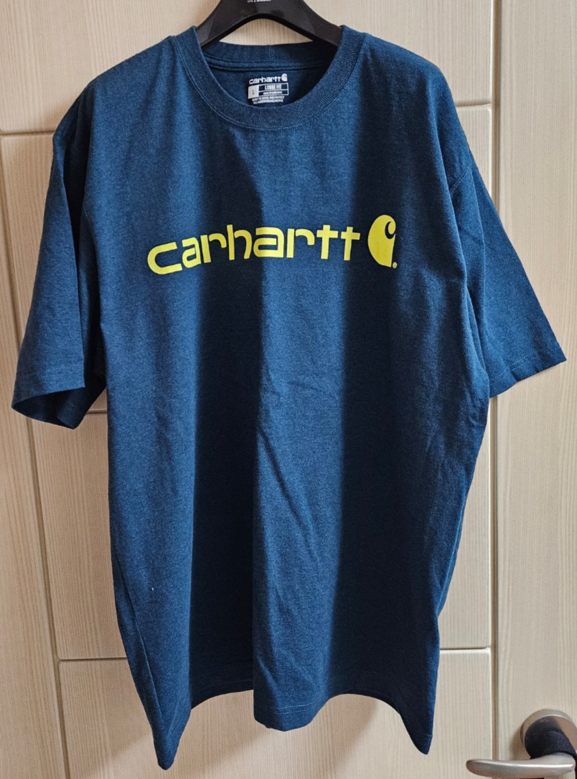 [최저가]칼하트 시그니처 로고 반팔티셔츠 나이트블루