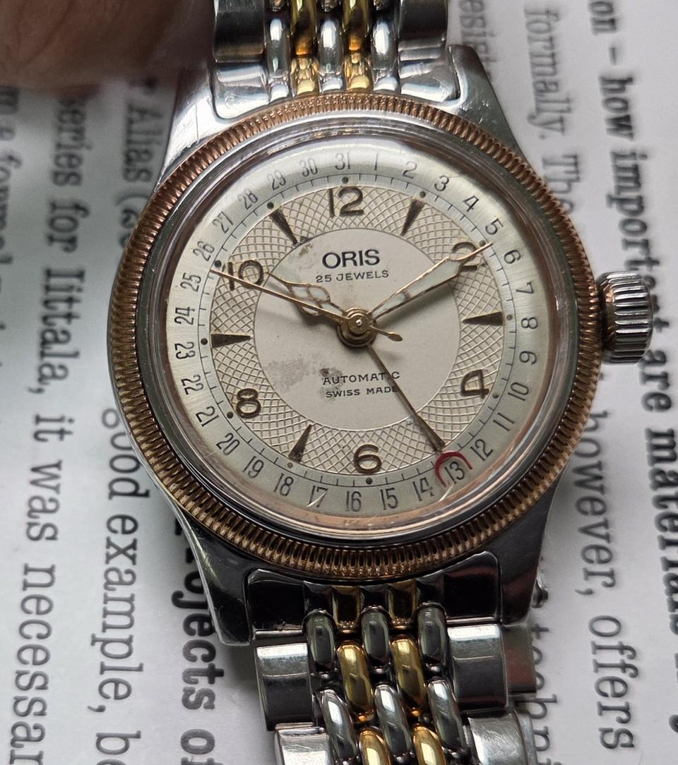 레어] 빈티지 오리스 빅크라운 포인터데이트 7463B 코인베젤 브슬 ve