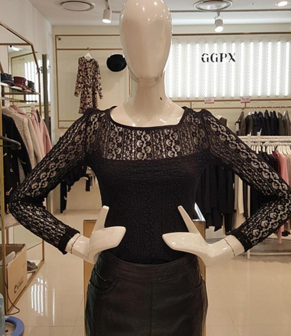 GGPX(새상품)시스루레이스티셔츠