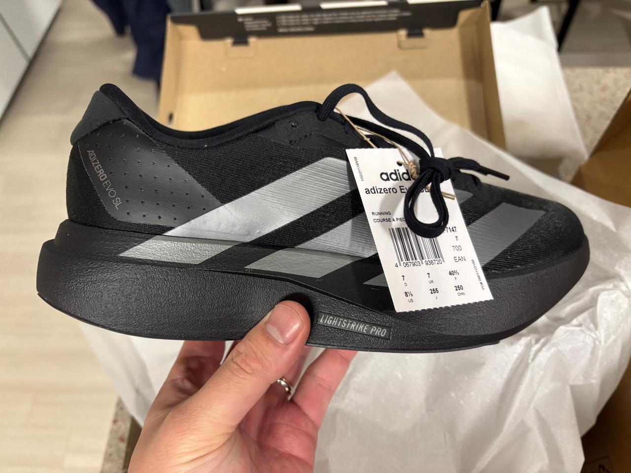 우먼 아디다스 아디제로 EVO SL 코어 블랙 255mm