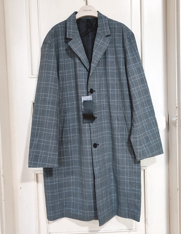 남성 봄코트100 글랜체크 트렌치코트 맥코트 새상품