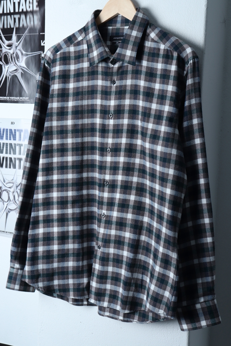 (2XL) 루이가또즈 셔츠 남방 빅사이즈 체크 그린 플란넬-173D8