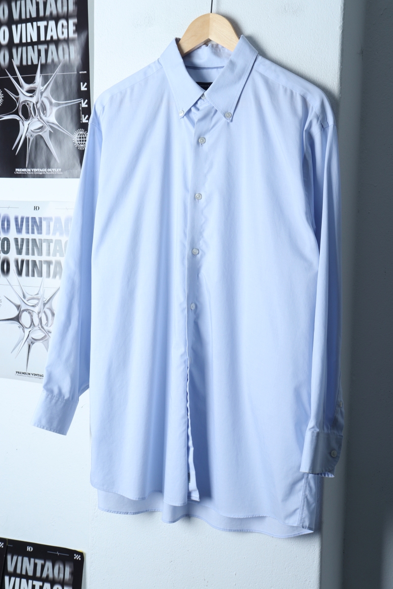 (2XL) 타미힐피거 셔츠 남방 빅사이즈 연블루 무지 놈코어-173DB