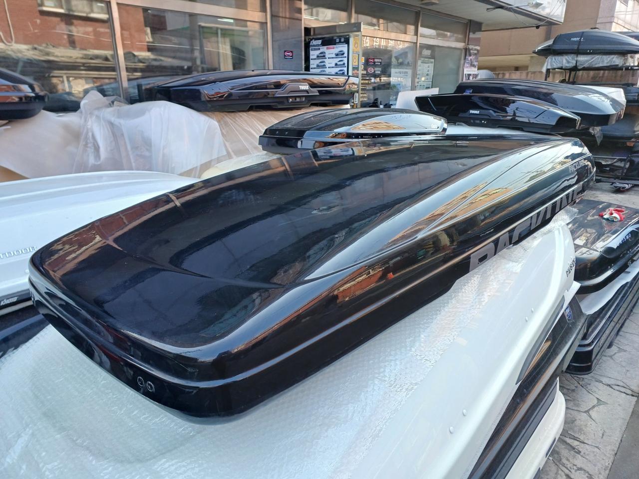 팩라인 fxㅡsuv 블랙 루프박스 및 라이노랙 루프랙 가로바