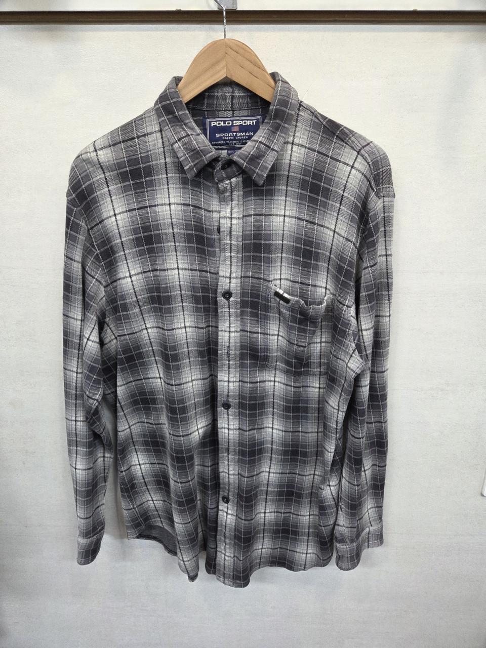 폴로스포츠 올드스쿨 빈티지 플란넬 체크셔츠 긴팔 xl